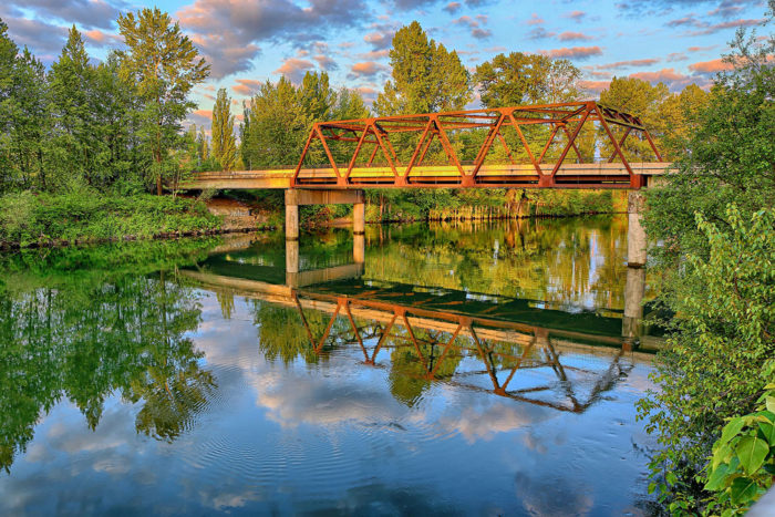 Snohomish County bridge over water